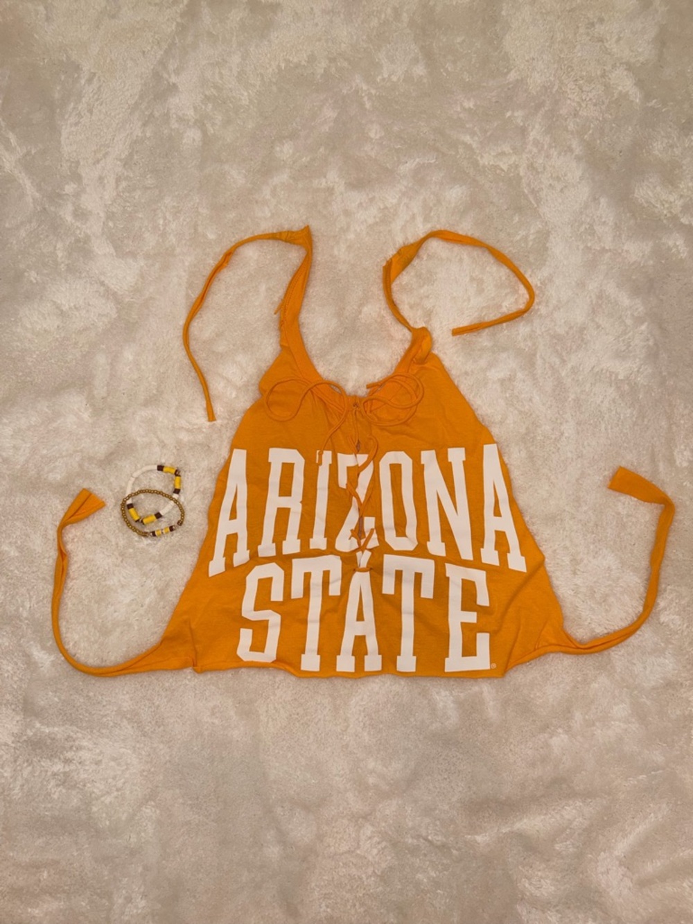 ✨ ASU ✨ Crop Top with bracelets.